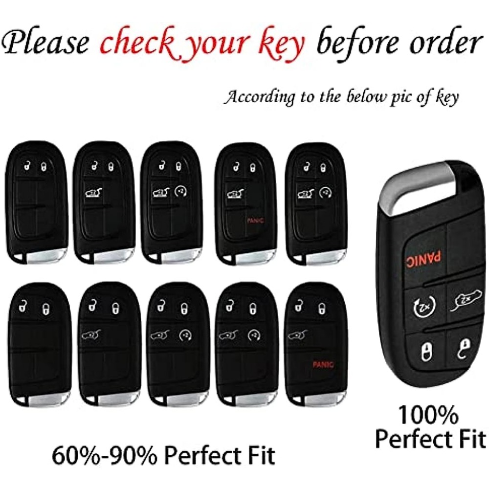 Key Fob Cover With Pu Leather Keychain For Grand Cherokee 200 300 Journey  Smart Key - Temu Bahrain