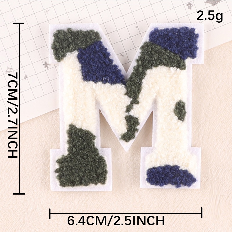 New 2.5inch Chenille Iron on Letter, Varsity White Felt, Alphabet, Iron on  Patches, High Quality 