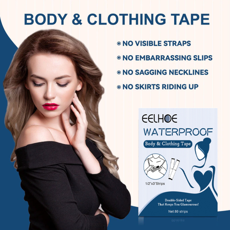 80 Strips Clear Double Sided Tape For Clothes Dress Body - Temu
