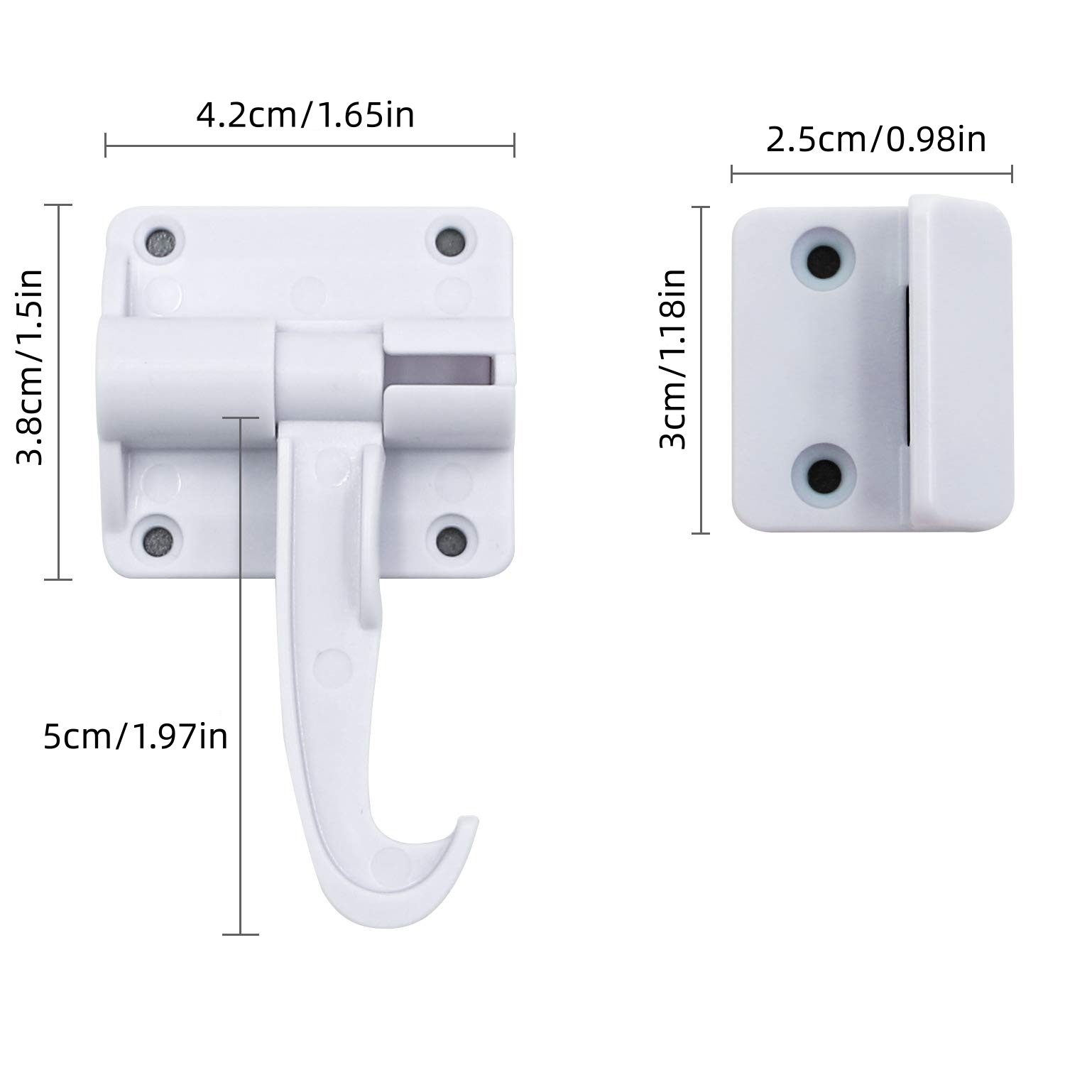 TEMU 1pc Safety Drawer Lock, Concealed Safety Spring Lock, Full Cabinet Lock With Strong Adhesive, For Kitchen Cabinets, Drawers, Utility Hooks