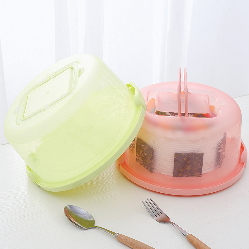 Contenitore Porta Torta Tondo D.30 Cm In Plastica Con Manico