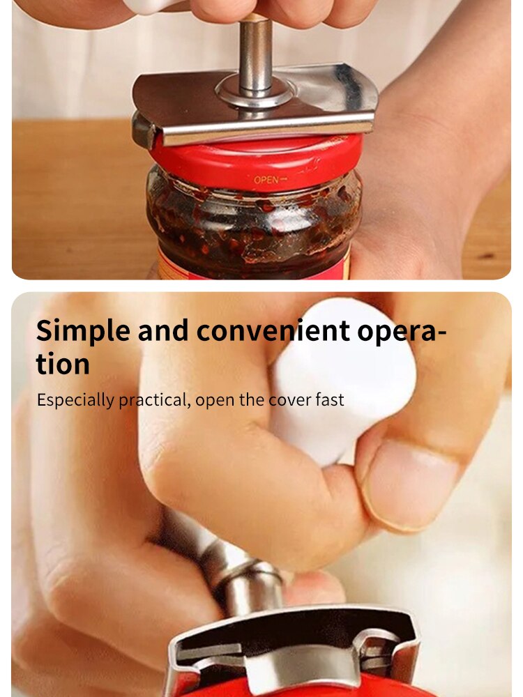 Stainless Steel Quick Bottle Opener Adjustable Can Opener Glasses Jar -  Gadget Through