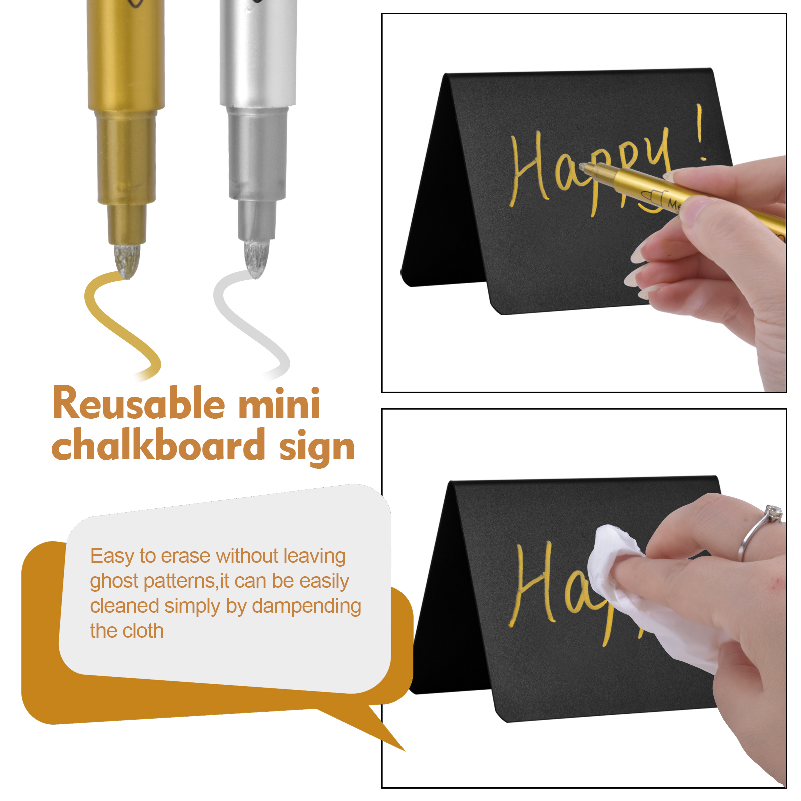 Chalkboard Tags With Marker Mini Erasable Chalkboards With - Temu