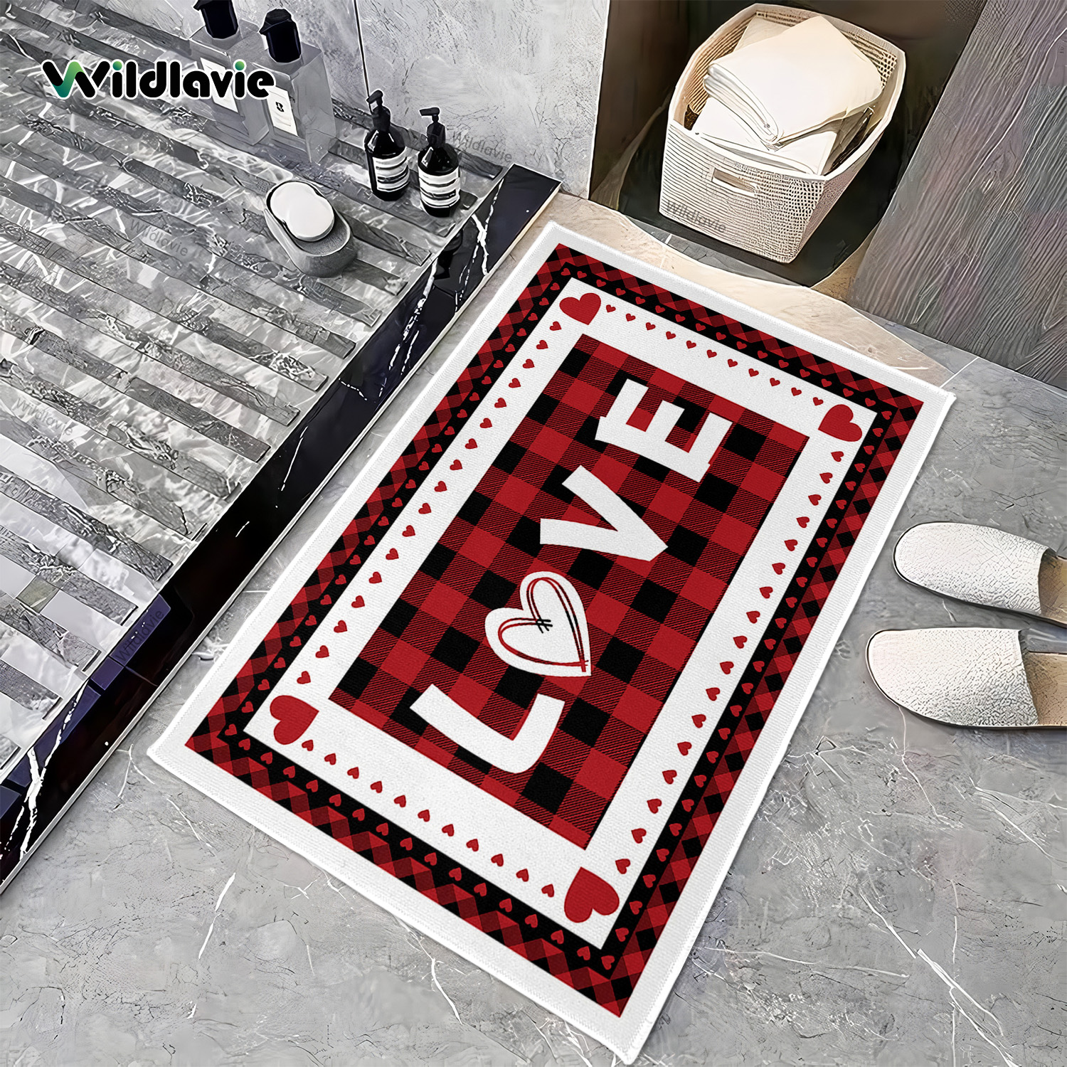 Red Doormat Welcome Mats, Mat Bathroom Red