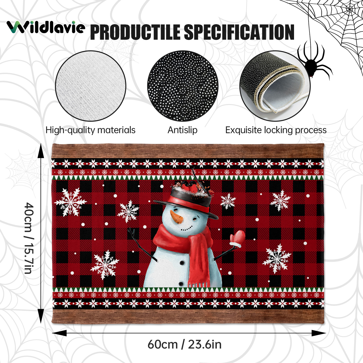  Christmas Decorative Doormat-Let It Snow Winter Snowflake,Non  Slip Indoor/Outdoor/Front Door/Bathroom Entrance Mats Rugs Carpet : Patio,  Lawn & Garden