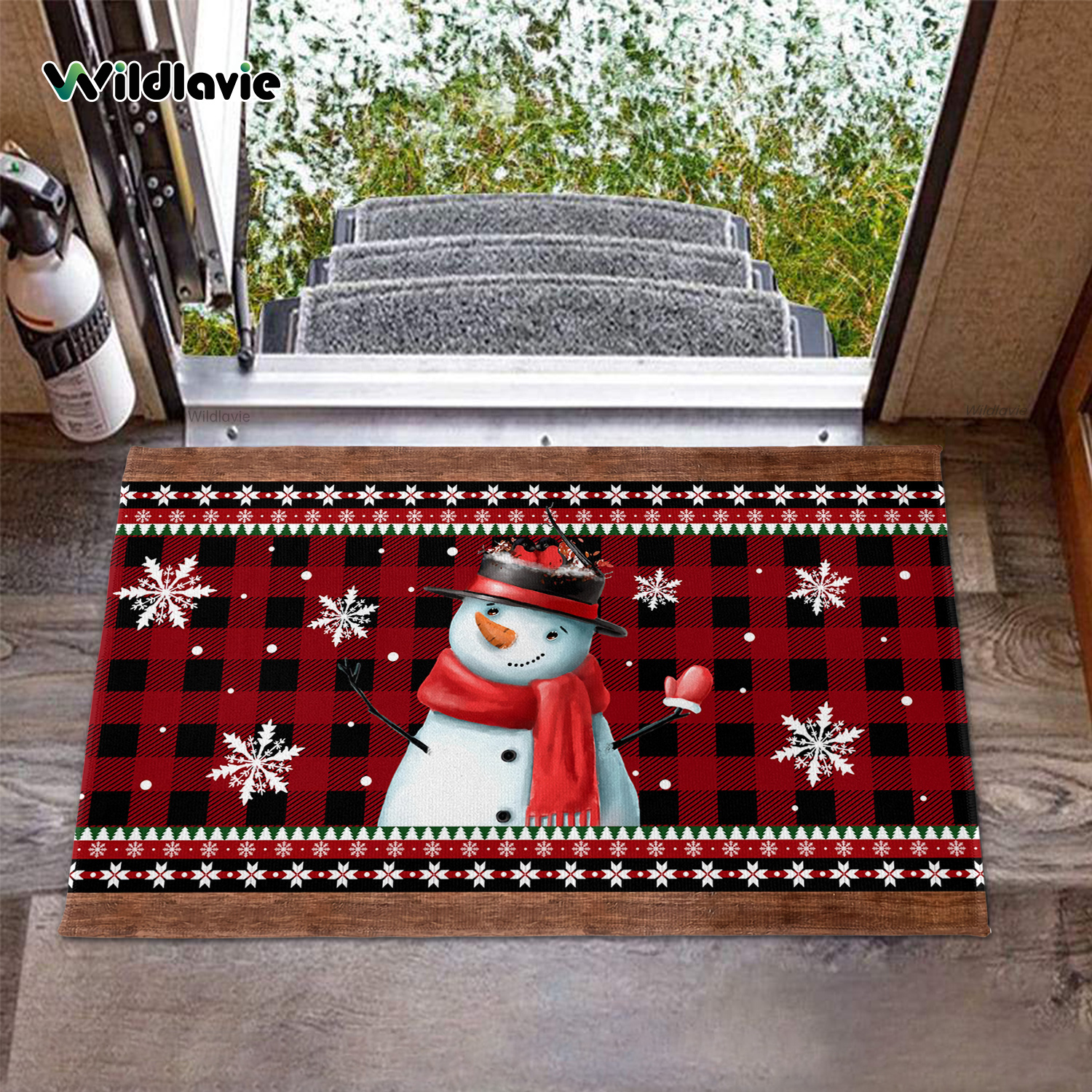 Let It Snow Door Mat Christmas Doormat Snowflake Decor Winter Outdoor  Doormat Winter Decor Front Porch Decor Christmas Decor 