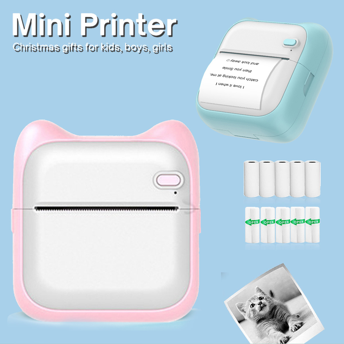 Mini Imprimante Portable A4 À Transfert Thermique, Bluetooth, Usb