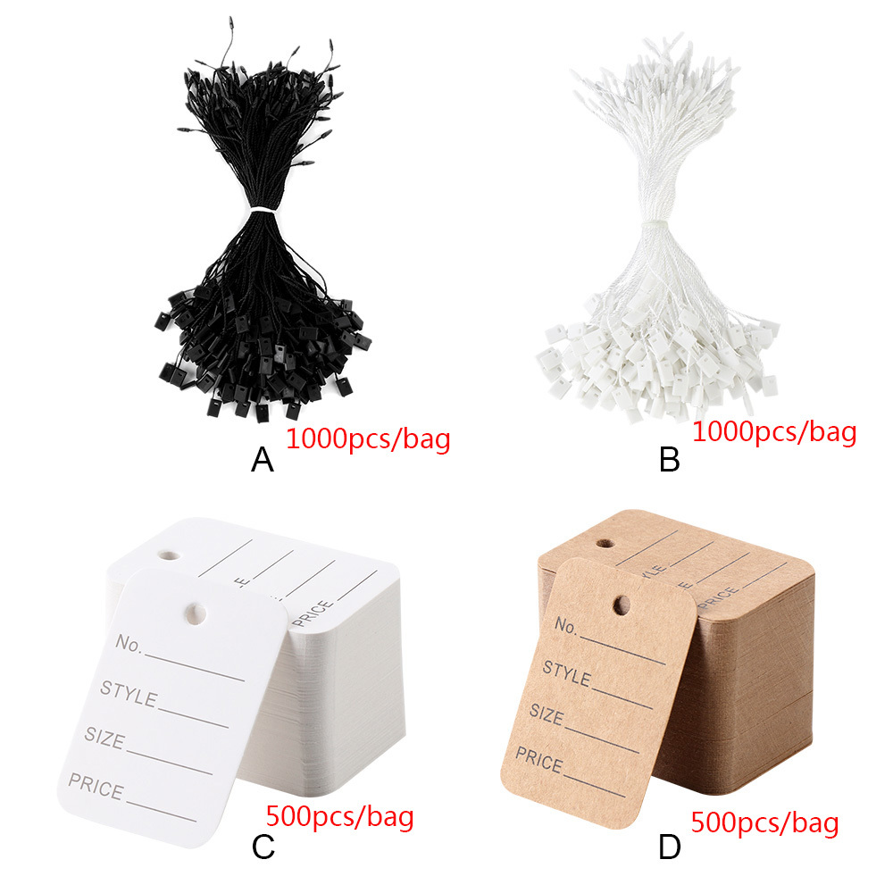 200 Set Tag Clothing Price Jewelry Tags Rope Labeling Hanger