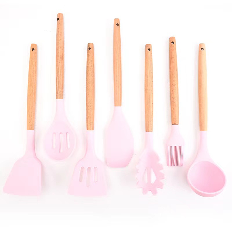 Kitchen Cooking Utensils Silicone Cooking Spoon Suit Egg Beater