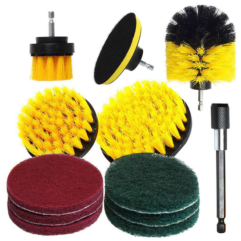 Softer Bristle Power Scrubbing Brush Drill Attachment for Cleaning
