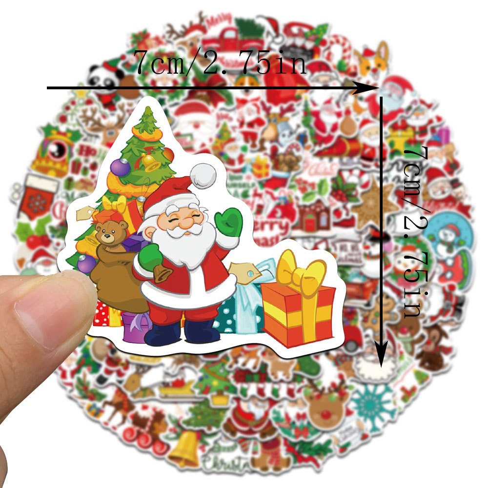 Sports Water Bottle Stickers Skate Board Stickers Christmas Sticker Santa  Bell Gift Small Sticker Cute Stickers Gift Packaging Stickers Small Puffy  Stickers 