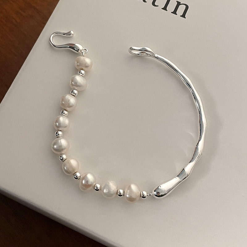 6pcs/set Faux Pearl Decor Beaded Bracelet