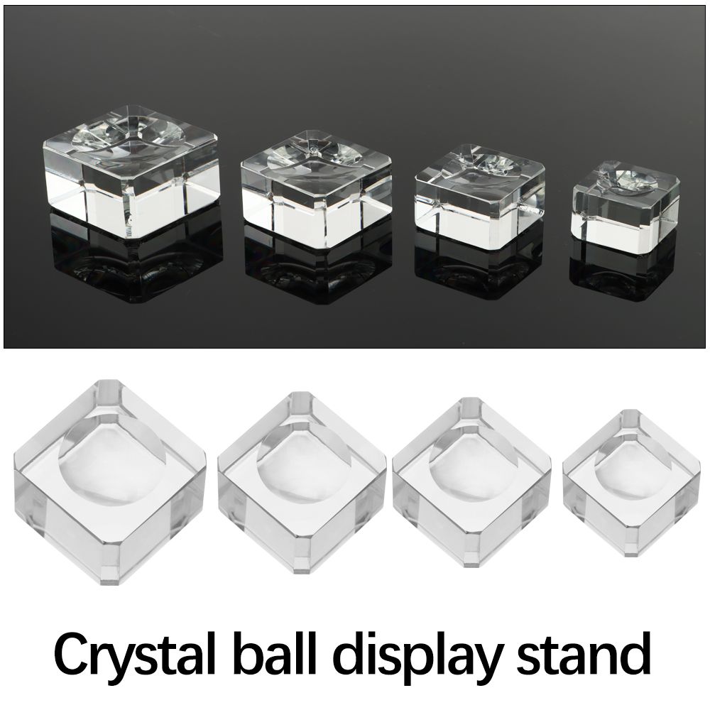 Transparent Glass Crystal Sphere Base Transparent Support - Temu