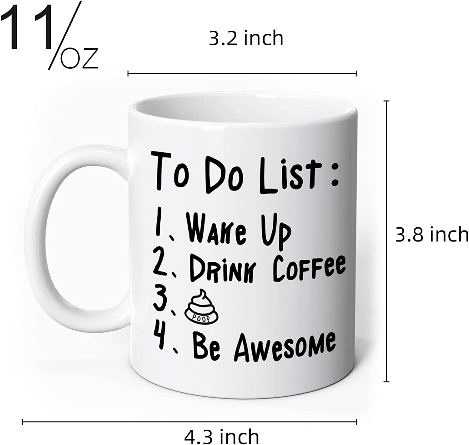 To Do List Quotes Printed Coffee Mug, funny man gift – The Artsy Spot