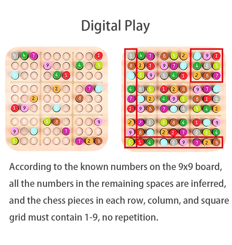 Children Sudoku Games Chess Toys Cognitive Color Digital - Temu