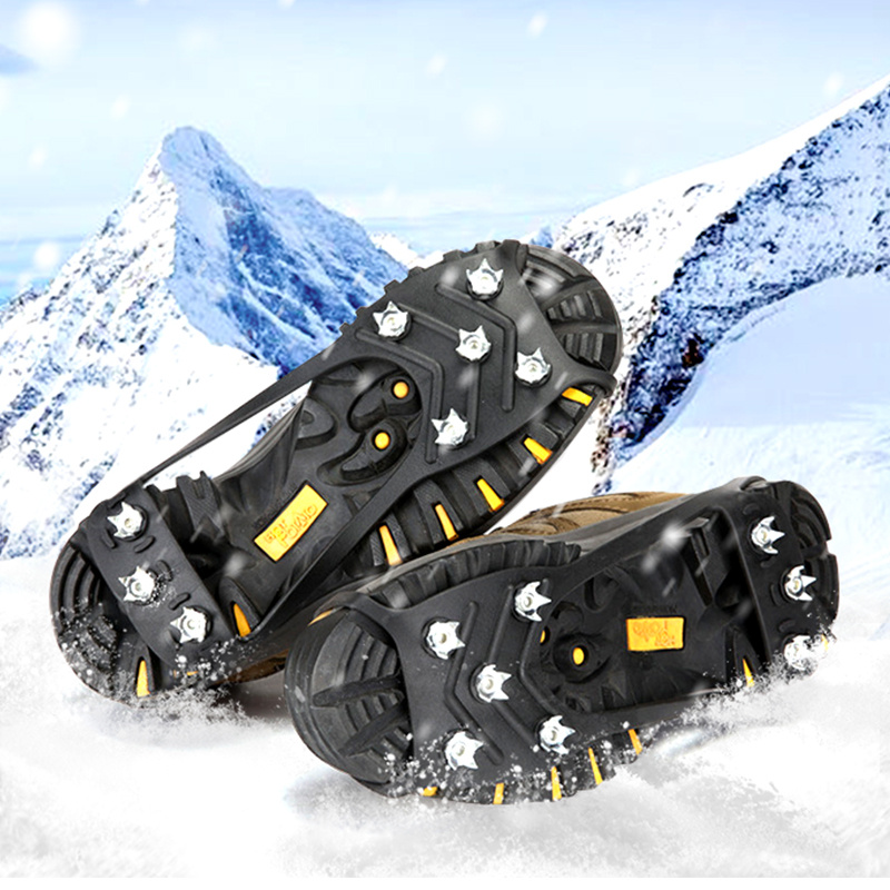 8-tooth Cleats Spikes Crampons, Shoes Anti-slip Covers For Winter Fishing  Walking Skiing Climbing