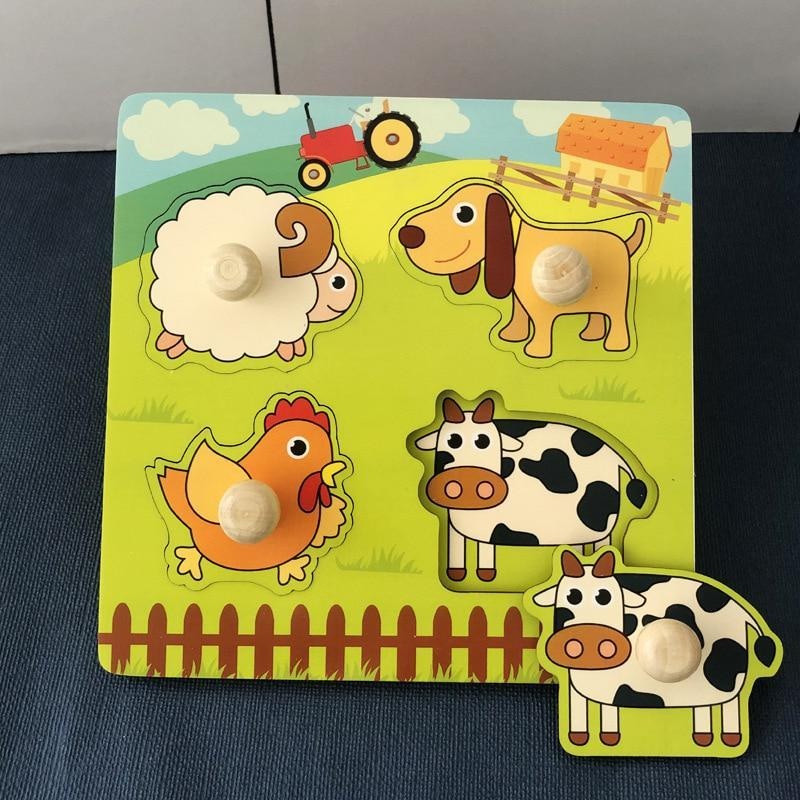 Montessori cartões quebra-cabeça crianças brinquedos desenvolvendo jogos do  bebê frutas cognitivas animais correspondência crianças aprendendo enigma  educacional - AliExpress