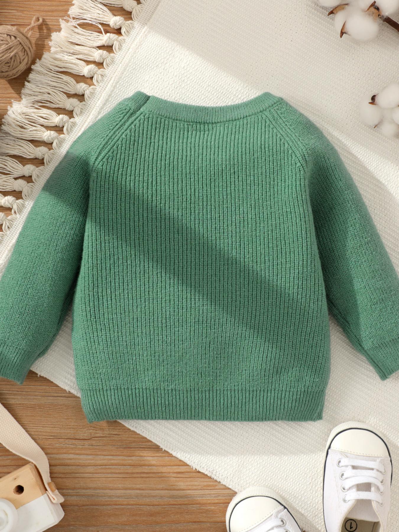 Suéter Para Niños, Bebé, Niña, Niño, Suéter De Punto De Gran Tamaño, Suéter  De Cuello Redondo, Sudadera, Blusa De Manga Larga Cálida Sólida, Blusa