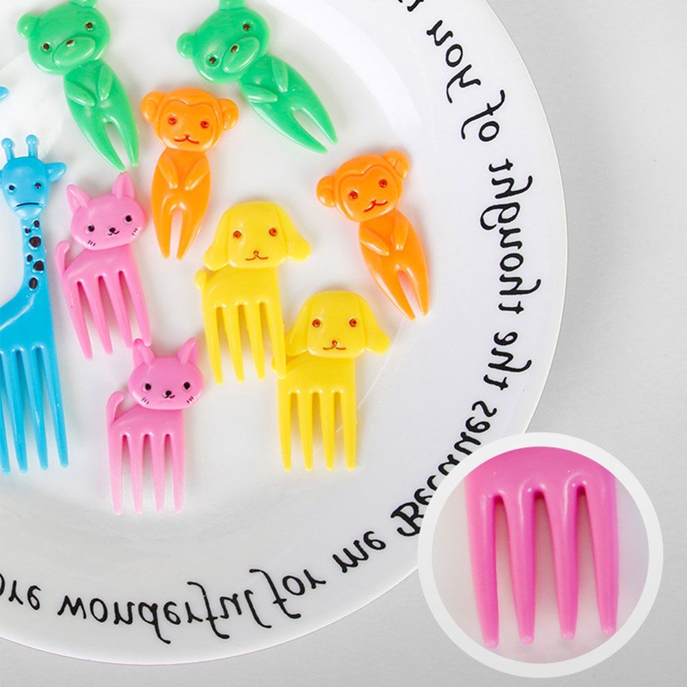 Mini Forks Animal Food Picks for Kids Cute Fruit Fork Bento Box