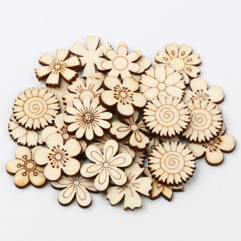 Wood Crafts Wooden Shapes Crafts Wood Flower Wood - Temu