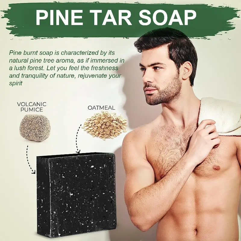 Handmade Exfoliating Soap Bar With Pine Tar aloe Vera And - Temu