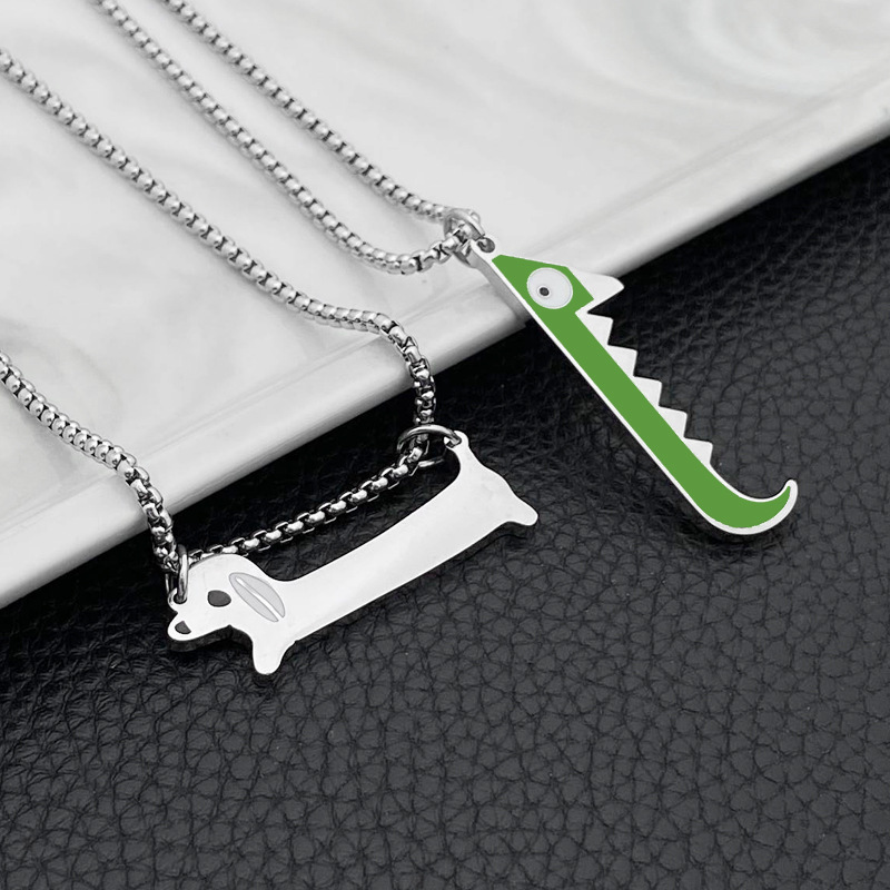 Men's Personality Anime Stainless Steel Necklace - Temu