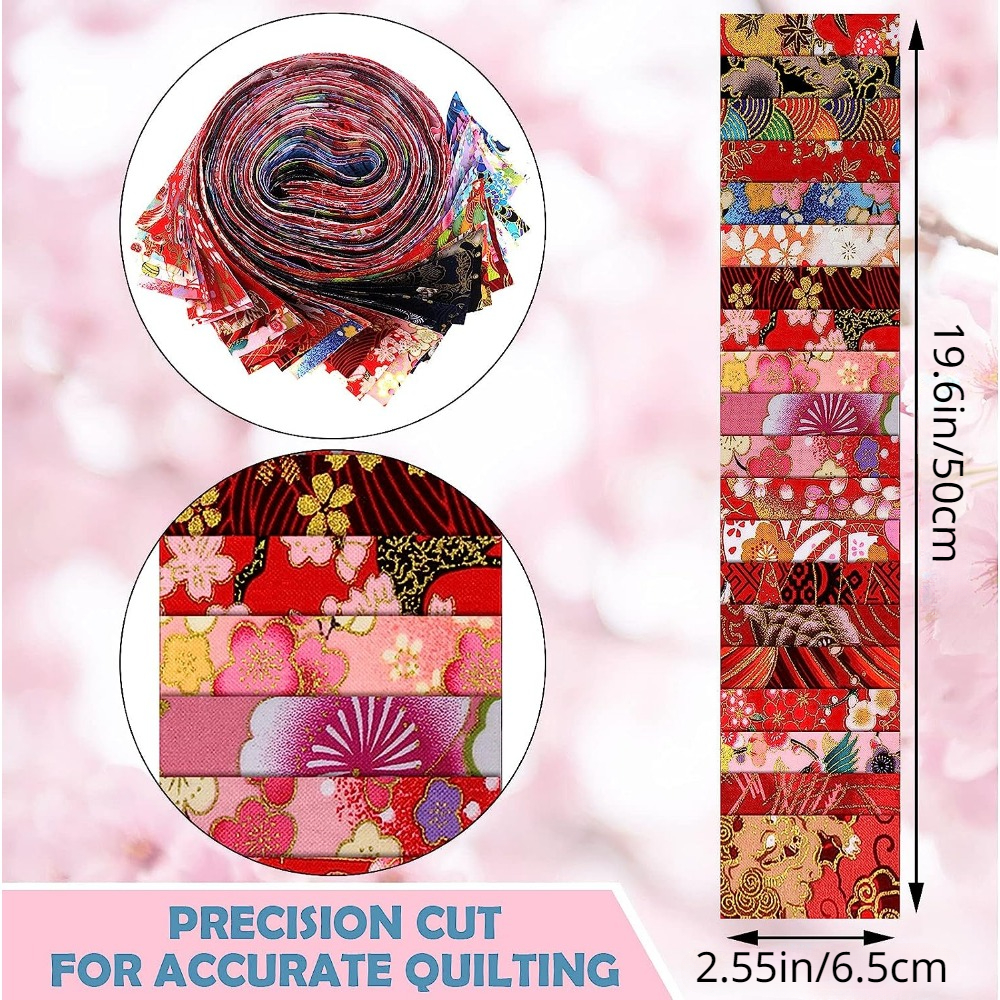 40pcs Jelly Roll Fabric Strips For Quilting, Fabric Jelly Rolls With  Different Patterns