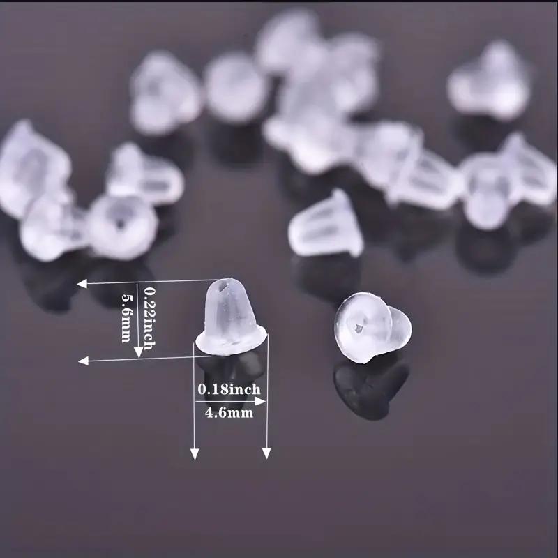 50pcs Silicone Earring Backs, Full-Cover Clear Earring Backs, Dust-Proof, Hypoallergenic Soft Ear Safety Pads Backstops for Stabilize Earring Studs