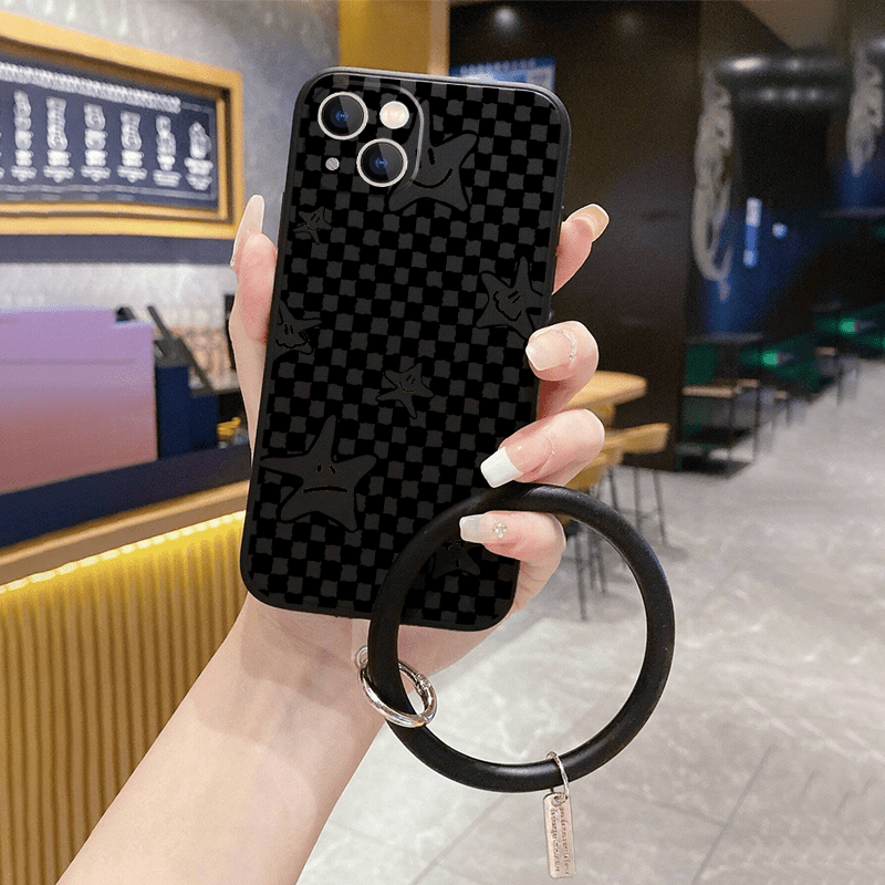 Smiling Face Star Graphic Phone Case With Lanyard For Iphone 11 14 13 12  Pro Max Xr Xs 7 8 6 Plus Mini Czq Pattern Luxury Matte Silicone Original  Shockproof Camera Lens Protector Soft Cover - Temu Australia