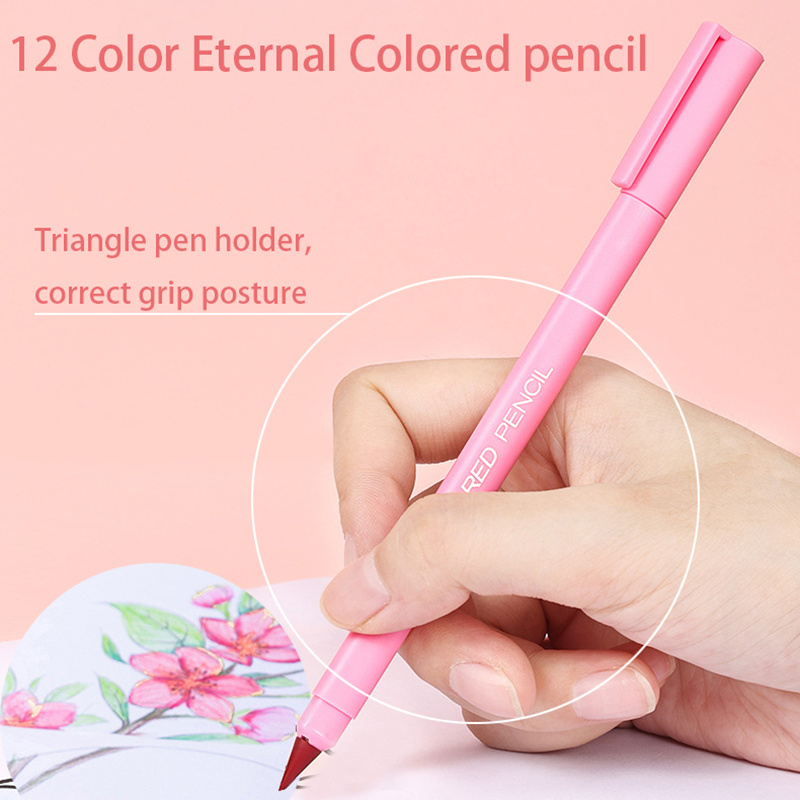 12 Pencils 46 Pencil Tips Color Pencil Drawing With 12 Color - Temu