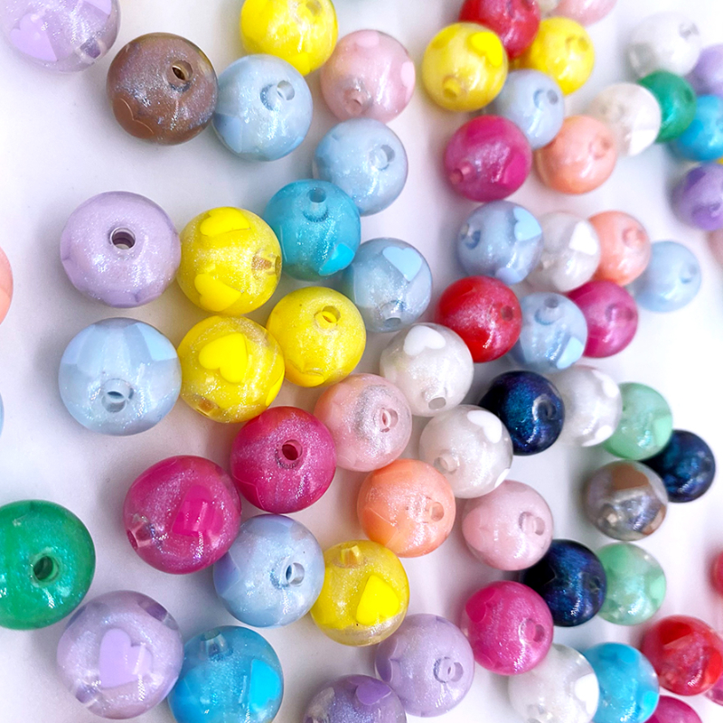 Colorful Plastic Loose Beads For Bracelets Making And - Temu