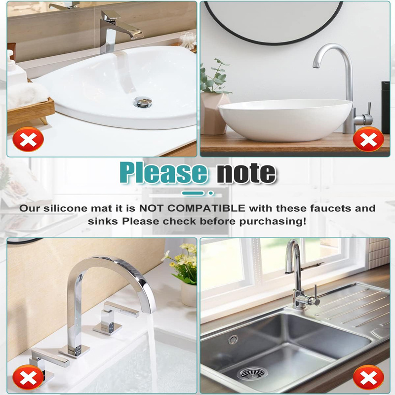 1pc Silicone Faucet Drip Mat Quick Dry Water Resistant Anti Mold Pad For  Kitchen Sink, Bathroom, Etc.