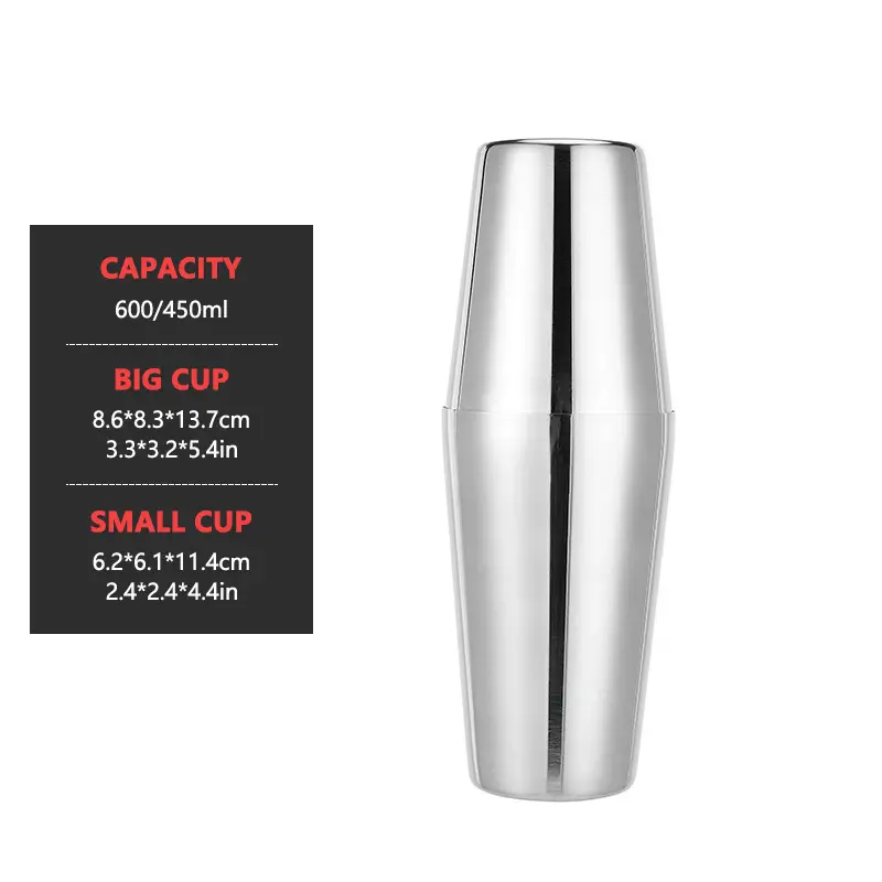 Boston Shaker Cocktail Shakers Stainless Steel Shaker Cup - Temu