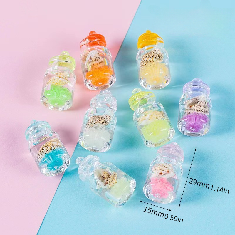 10Pcs Mineral Water Bottle Resin Charms Pendant DIY Earring Keychain  Jewelry DIY