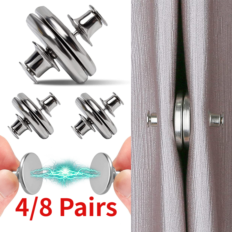 Curtain Magnets Closure, Magnetic Curtain Clips For Indoor Outdoor Curtains  Prevent Light Leaking, Strong Curtain Weights Magnets For Pergola Patio  Gazebo Gifts 
