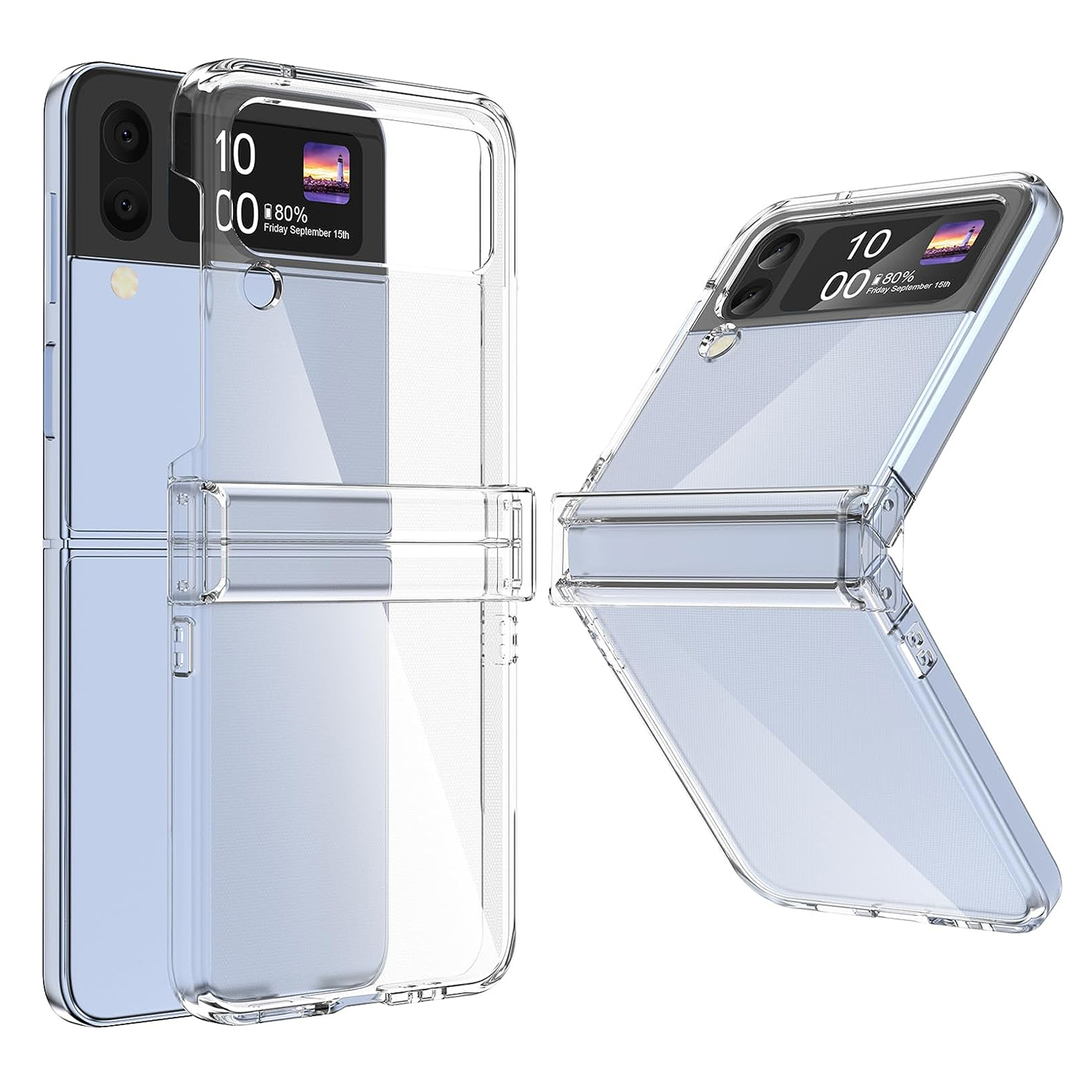 Hinge Protective Clear Case for Samsung Galaxy Z Flip 5 ZFlip 5 Ultra Thin  Protective Shell