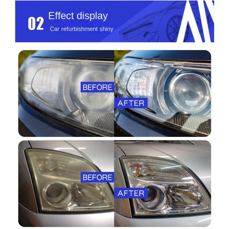 Headlight Repair Refurbishment Kit To Remove Yellow Tool Set Car Motorcycle  Electric Vehicle Headlight Polishing Accessories