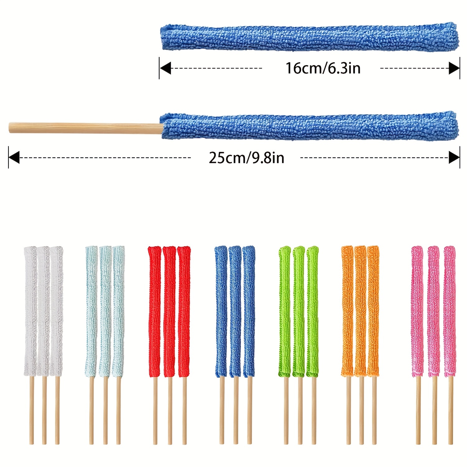 Microfiber Detail Duster Sticks Crevice Cleaning Tool Crevice