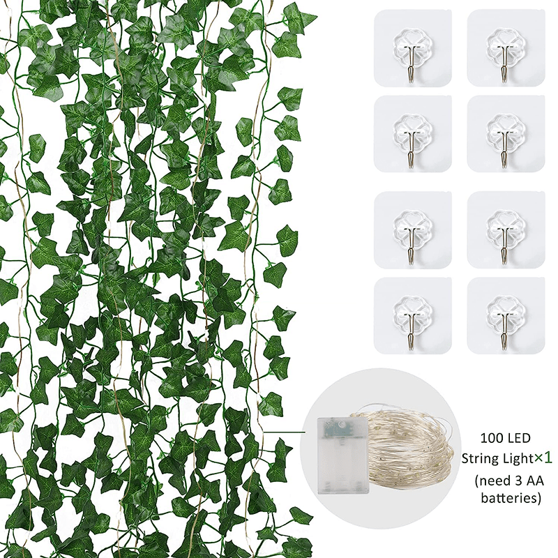 Fake Vines For Bedroom With 100 Led String Lights Hanging - Temu