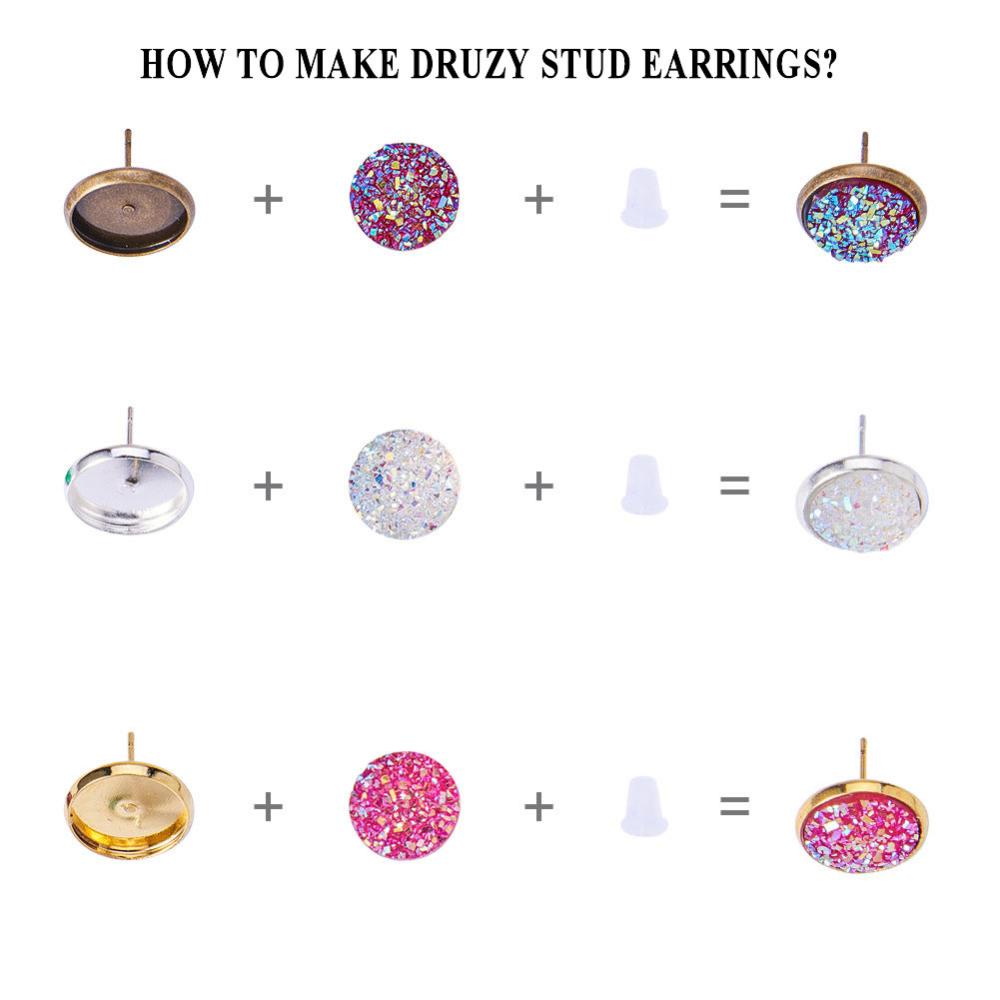 Druzy earring Kit, druzy earring kit, jewelry making kit, earring