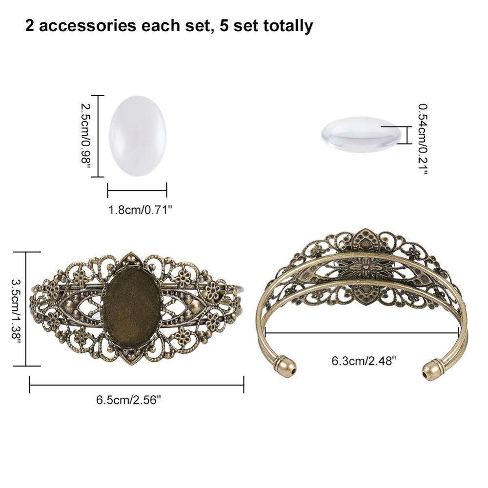 Bracelet Bezel Settings For Jewellery Making 304 Stainless - Temu