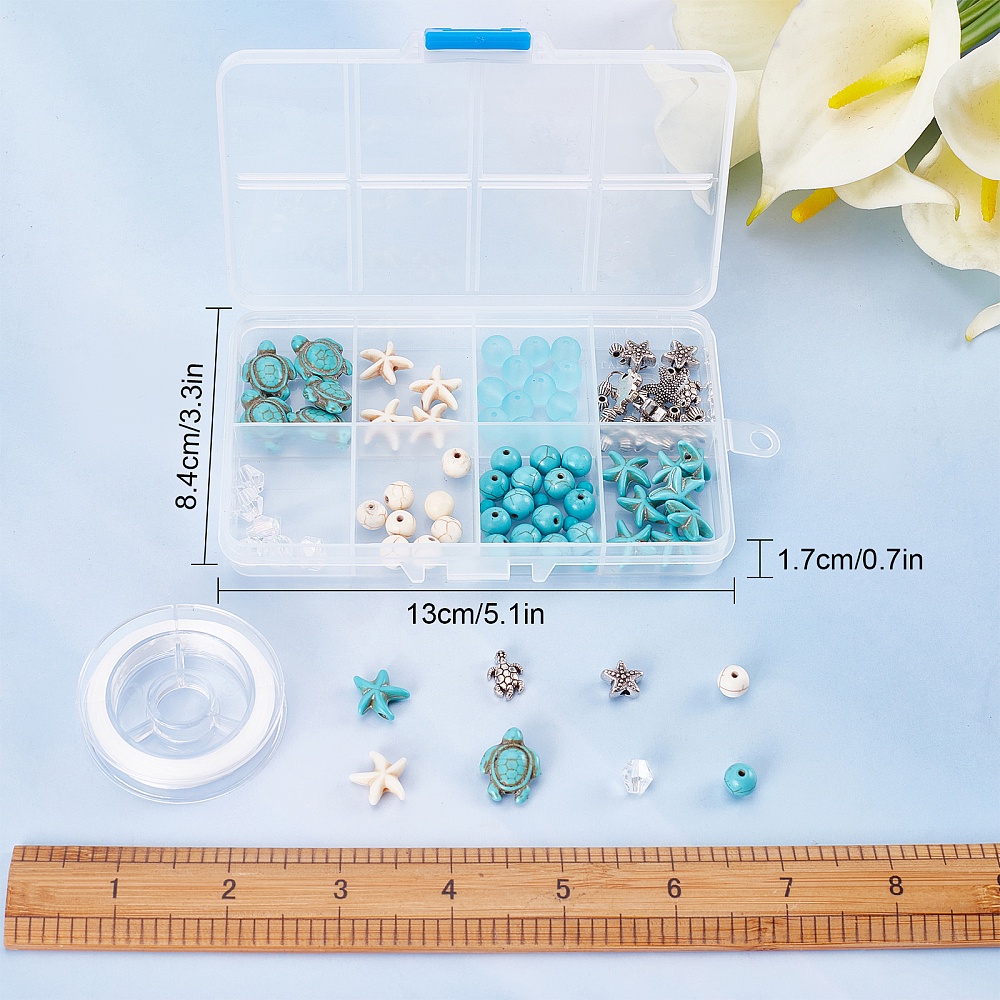Diy Synthetic Turquoise Turtle Bead Starfish Beads Beading Bracelet Making  Kit Tortoise Beads For Jewelry Making Kit Multi Layer Bracelets Anklets -  Temu