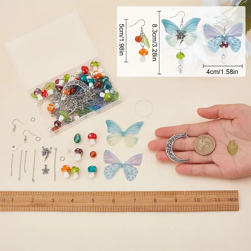 Diy Butterfly Charms Fabric Butterflies Wing Charm Fairy - Temu