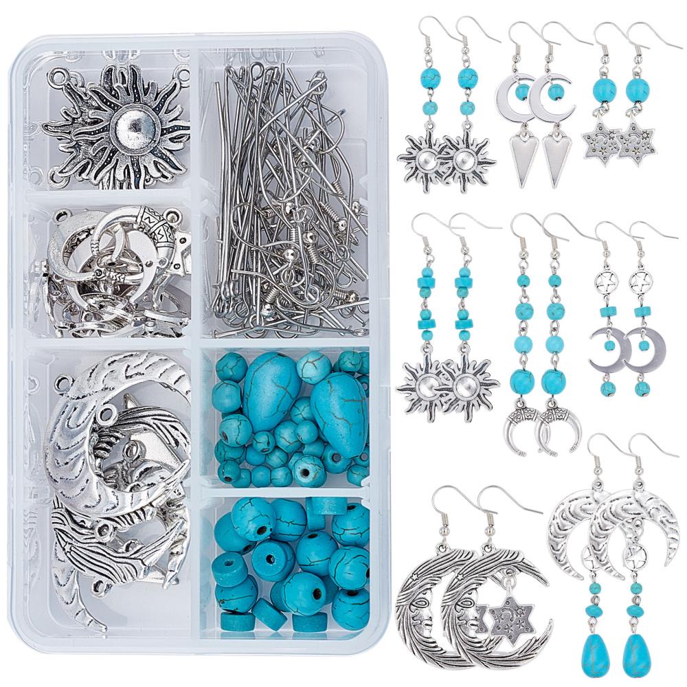 DIY Jewelry Making Finding Kit, Inlcluding Iron Earring Hooks