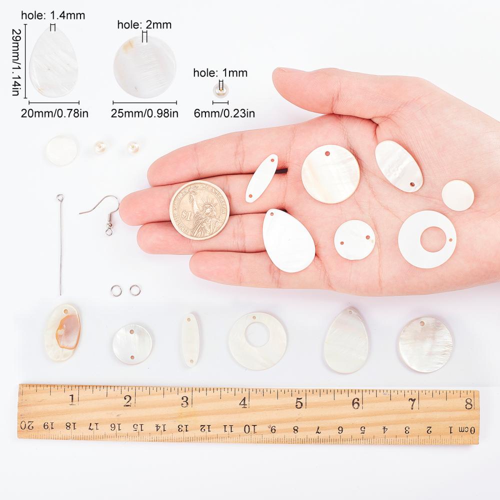 Diy Shell Earring Making Kits With Shell Pendants Links - Temu