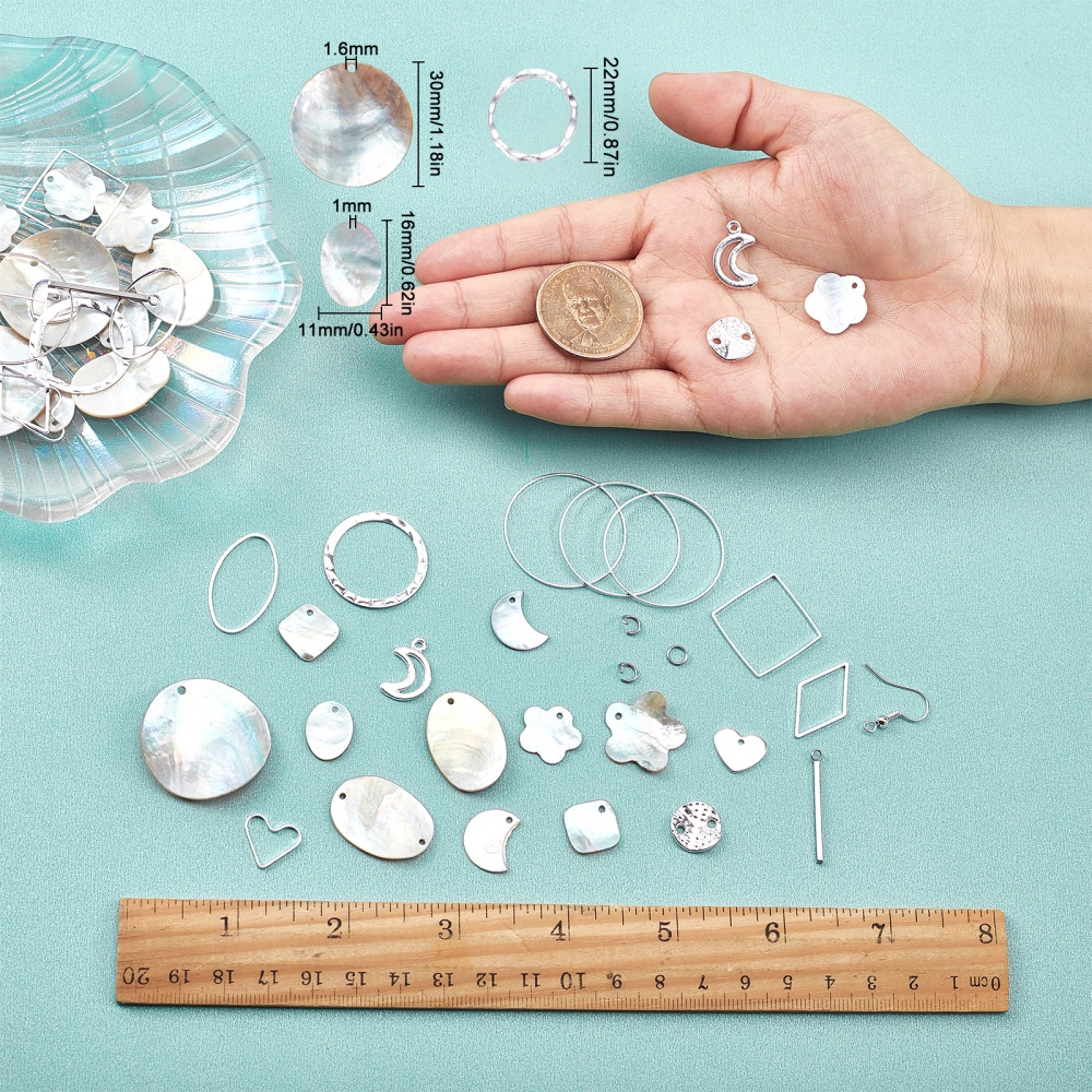 Diy Earring Making Kit Including Alloy Pendants Link - Temu