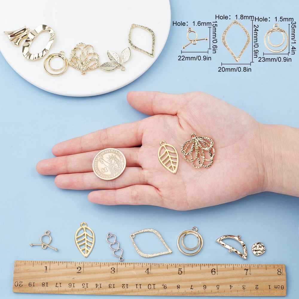 Diy Earring Making Kit Including Alloy Pendants Link - Temu