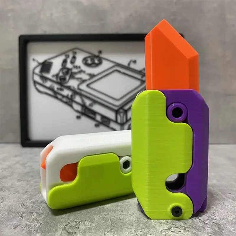 Fidget Toys Adults 3d Printing Fidget Knife Toy Plastic Edc - Temu