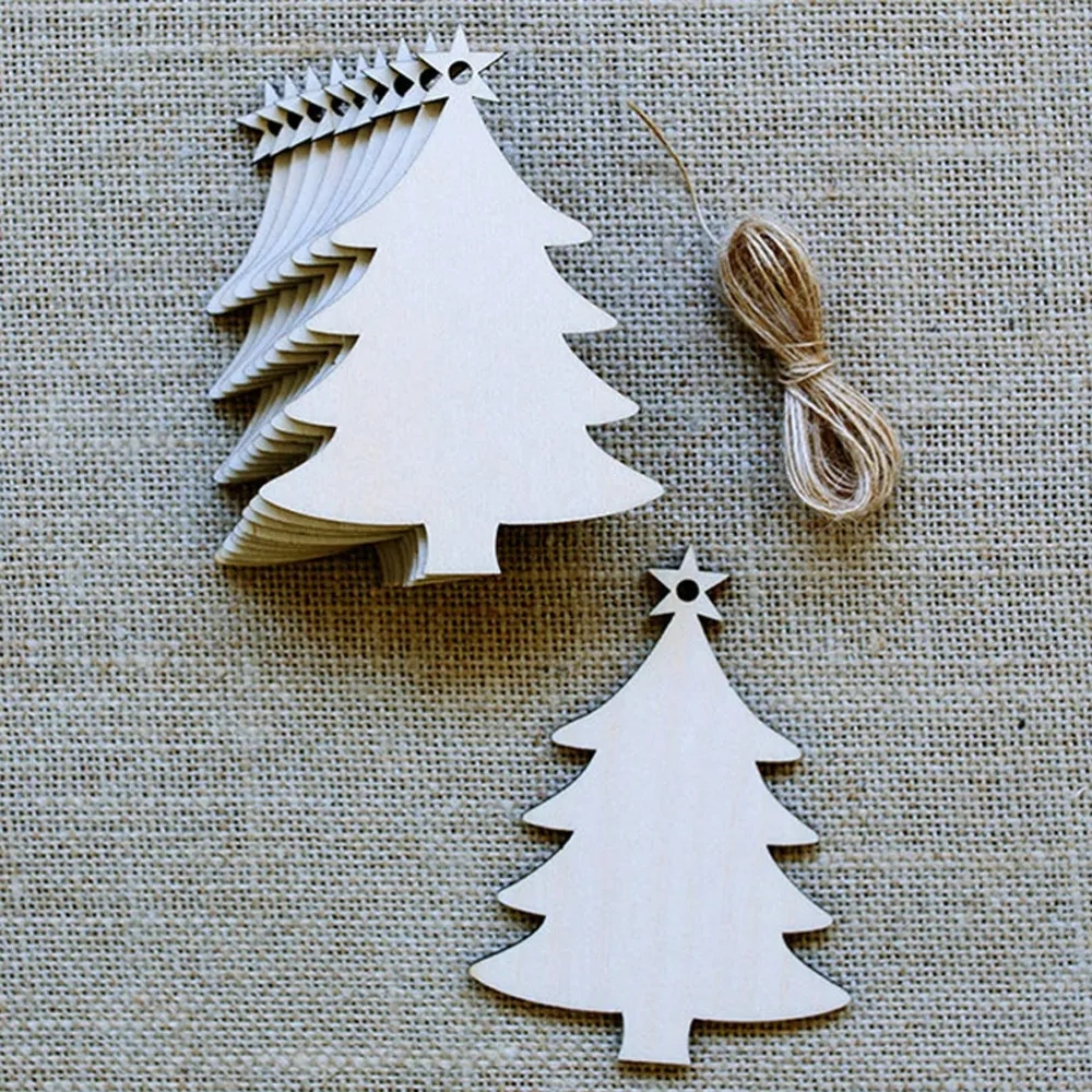 Christmas Tree Wooden Cutout Blank Wood Chips Christmas Tree - Temu