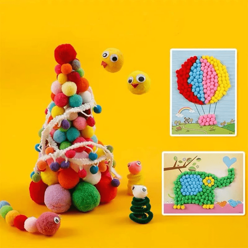 500pcs 20mm Plush Ball Toys Assorted Pom Poms Fluffy Balls for DIY Creative  Crafts Decorations Mix 10 Color 